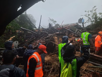 landslide At Irsalwadi at the base of Irshalgarh fort  july 2023