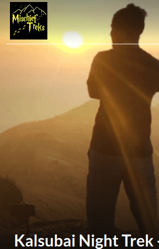 Silhouette at sunrise on Kalsubai Night Trek