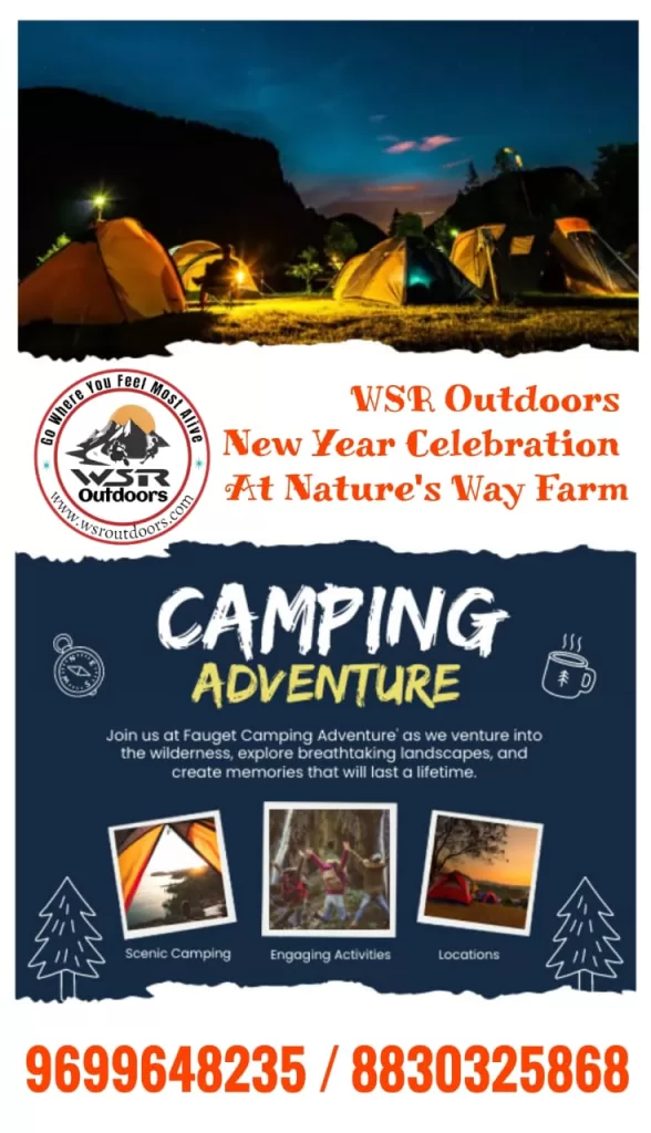 WSR Outdoors camping adventure New Year celebration.