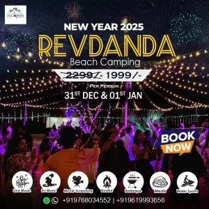 Revdanda Beach Camping New Year 2025 celebration.