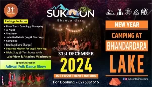 New Year camping event at Bhandardara Lake 2024.