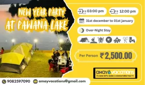 New Year Party at Pawana Lake. Camping event.