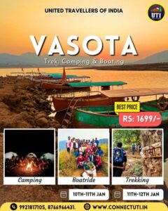 Vasota trek camping boating adventure, January dates, best price.