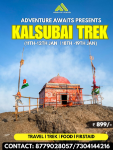 Kalsubai Trek adventure in January, contact details included.