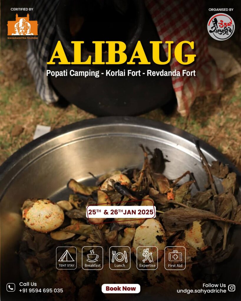 Alibaug camping event at forts with local cuisine.