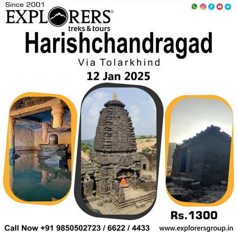 Harishchandragad trek explorations, January 2025, contact details.