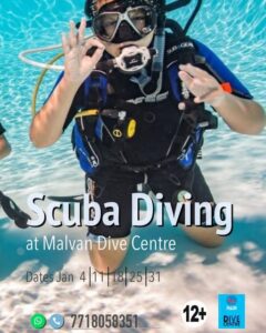 Scuba diving adventure at Malvan Dive Centre.