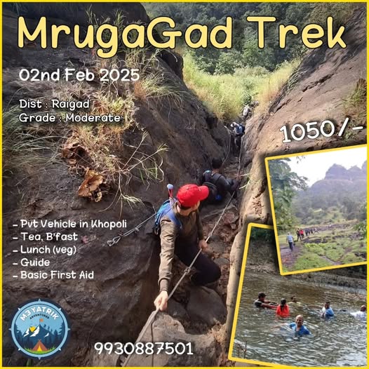 MrugaGad trek details with images and contact info.