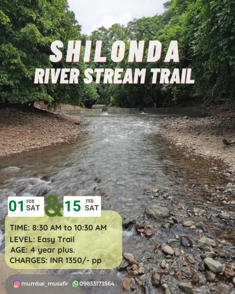 Shilonda river stream trail event details poster