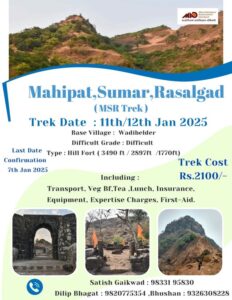 Mahipat, Sumar, Rasalgad trek flyer, January 2025.