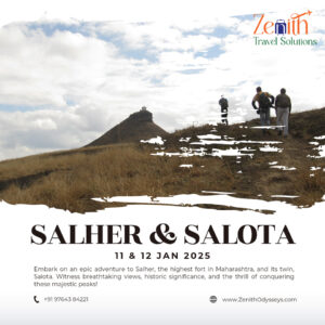 Hiking adventure to Salher and Salota forts in India.