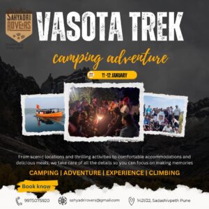 Vasota Trek camping adventure January event.