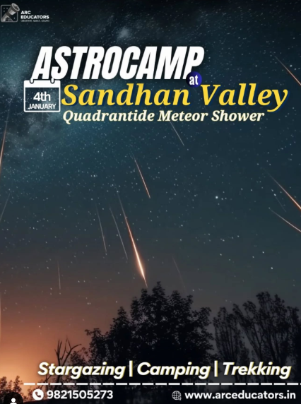 Astrocamp Sandhan Valley Quadrantid Meteor Shower event poster