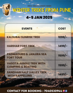 Winter treks from Pune, January 2025 details.