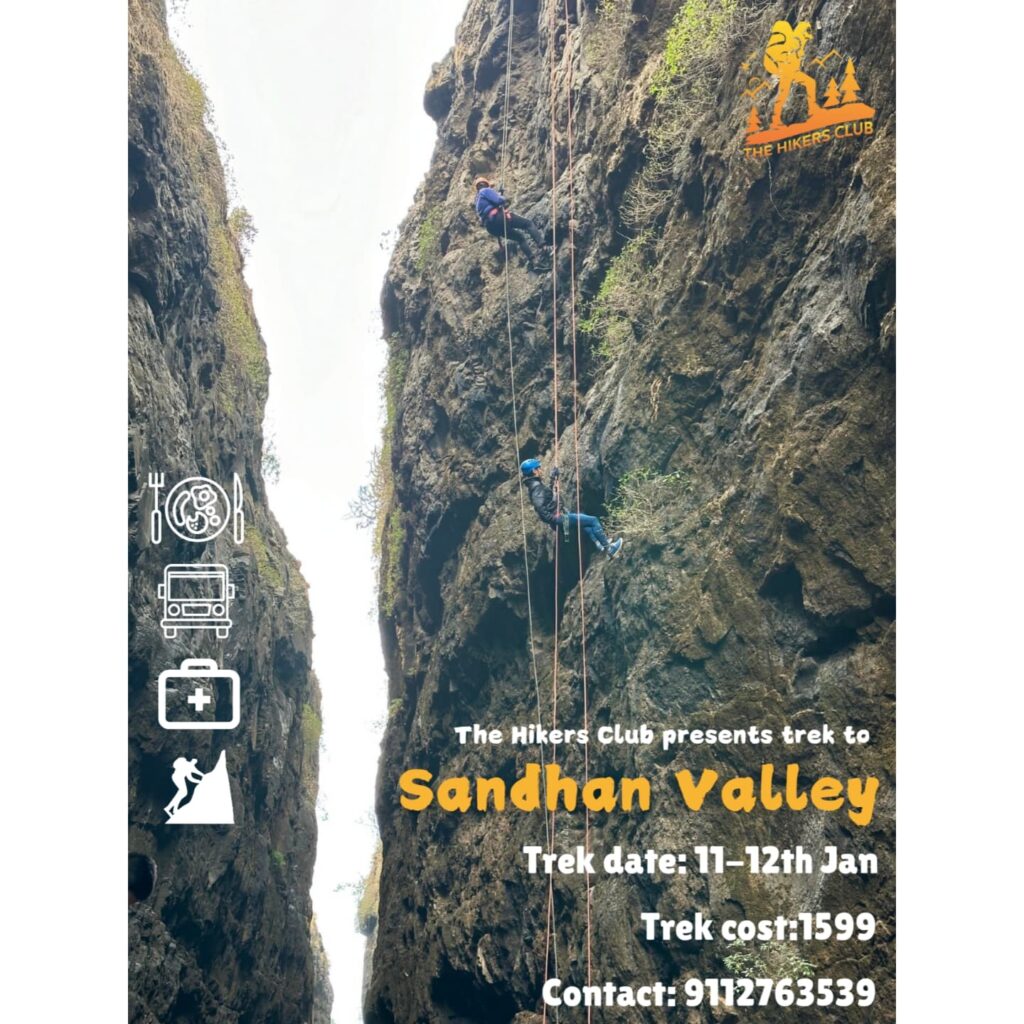 Trekking adventure at Sandhan Valley gorge.