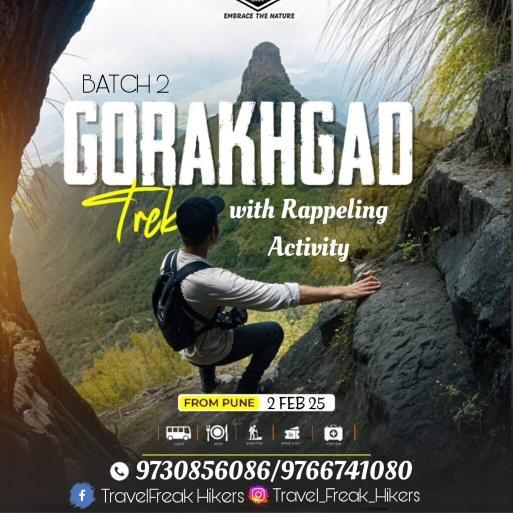 Gorakhgad trekking with rappelling event details.