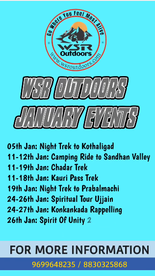 WSR Outdoors January events and contact information.