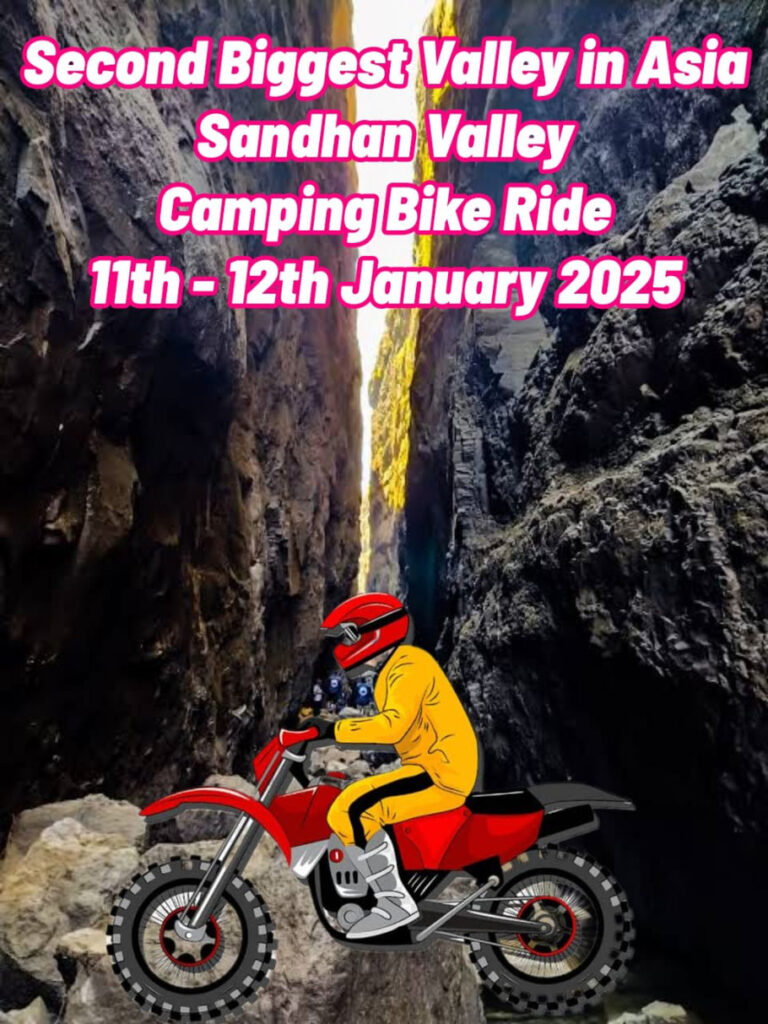 Sandhan Valley camping bike ride January 2025.