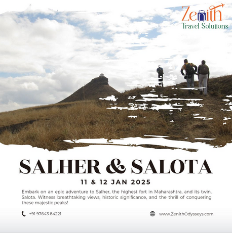 Group hiking Salher and Salota peaks, Maharashtra 2025.