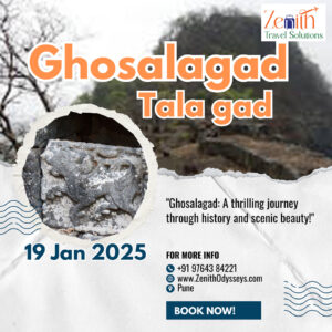 Ghosalagad tour flyer with date and contact details.