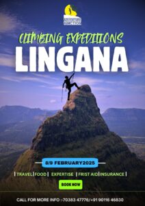 Lingana climbing expedition February 2025 advertisement.