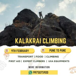 Kalakrai climbing event poster with date and details.