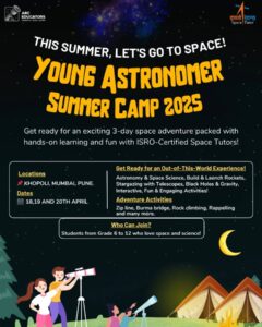 Young astronomer summer camp 2025 poster.