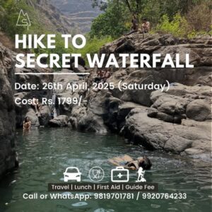 Hiking trip to secret waterfall, April 2025.