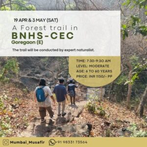 Forest trail event at BNHS-CEC Goregaon, April 2023