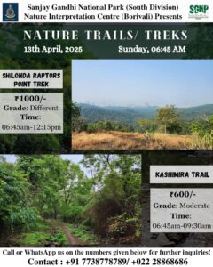 Nature trails and treks event in Sanjay Gandhi Park.