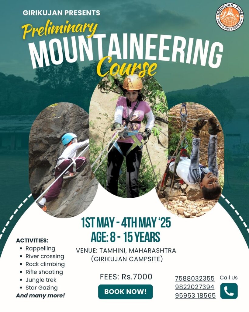 Mountaineering course for kids, May 2025, Tamhini.