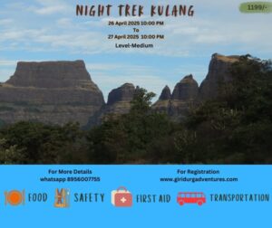Night trek event in Kulang, April 2025