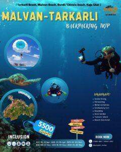 Malvan-Tarkarli backpacking trip with diving and parasailing.