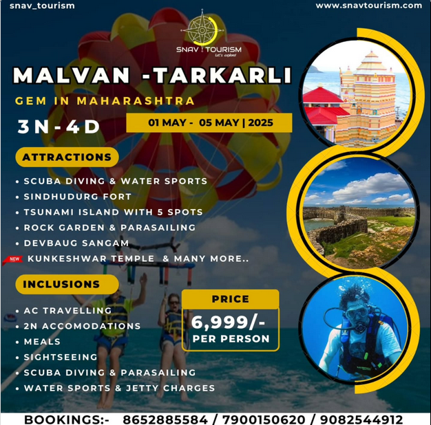 Malvan-Tarkarli tour package, Maharashtra: dive, explore, enjoy.