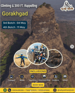 Gorakhgad climbing and rappelling event promotion.