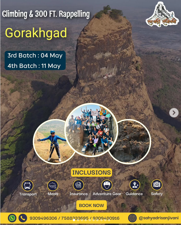 Gorakhgad climbing and rappelling event promotion.