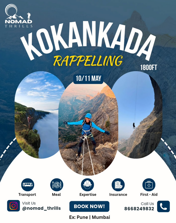 Kokankada rappelling event May, adventure at 1800ft.