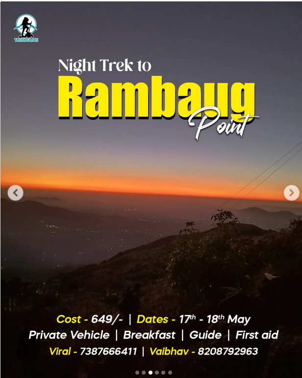Night trek to Rambaug Point with sunset view.