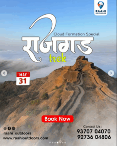 Rajgad trek with scenic views, book now May 31.