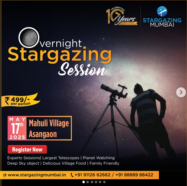 Overnight stargazing session in Mahuli Village, Asangaon.