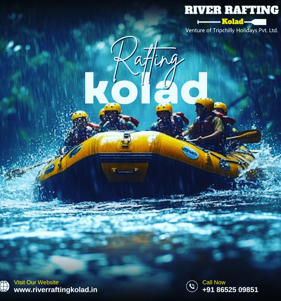 Group rafting adventure in Kolad river.