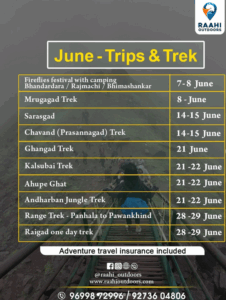 June trekking schedule with Raahi Outdoors.