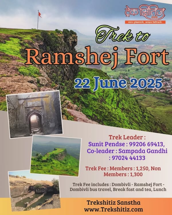 Ramshej Fort trek flyer, June 2025 details.