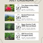 July hiking events schedule with dates and details.