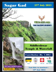 Sagar Gad trekking event, July 27, 2025
