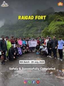 Group at Raigad Fort on July 20, 2025.