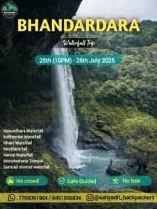 Bhandardara Waterfall Trip, July 25-26, 2025