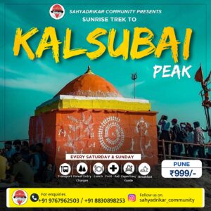 Sunrise trek to Kalsubai Peak event poster.