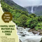 Karoli Ghat waterfall and jungle trek event poster.