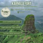 Karnala Fort trek in monsoon, panoramic mountain view.